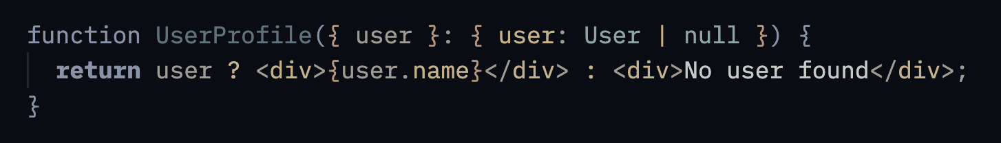 Early return pattern example without early returns