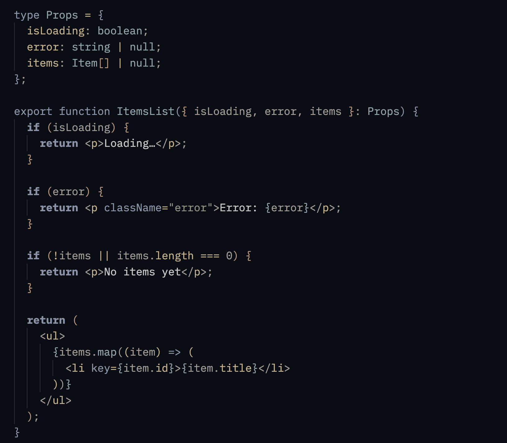 Realistic early return example