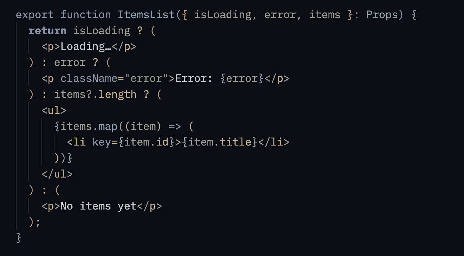 Realistic ternary operator example